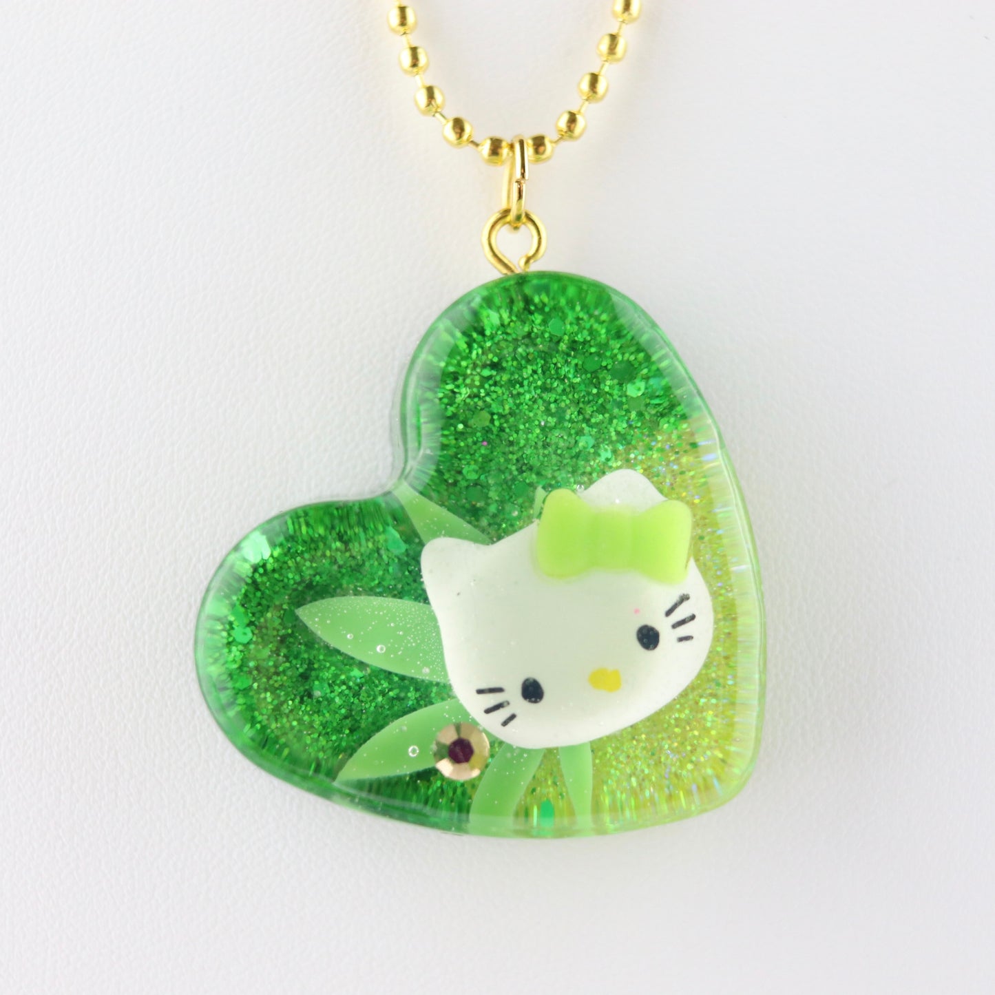OG Heart “Ganja Glitz” Necklace – with Gold Hardware NGH-1020