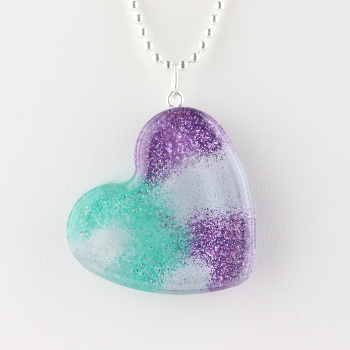 “Grey Exploration” OG Heart Necklace – with Silver Hardware NSH-1033