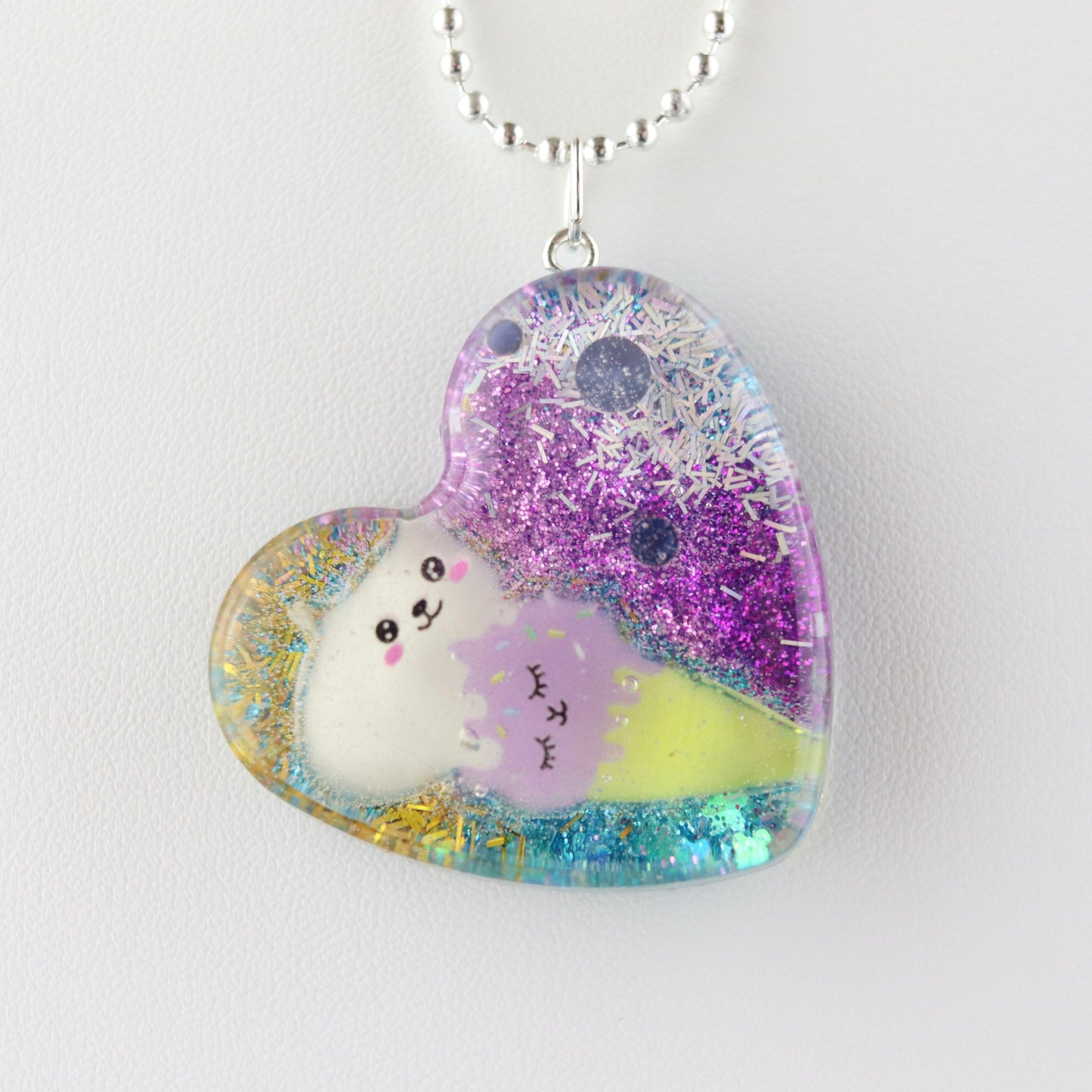 “Feline Freeze Necklace” OG Heart Heart Necklace – with Silver Hardware NSH-1027