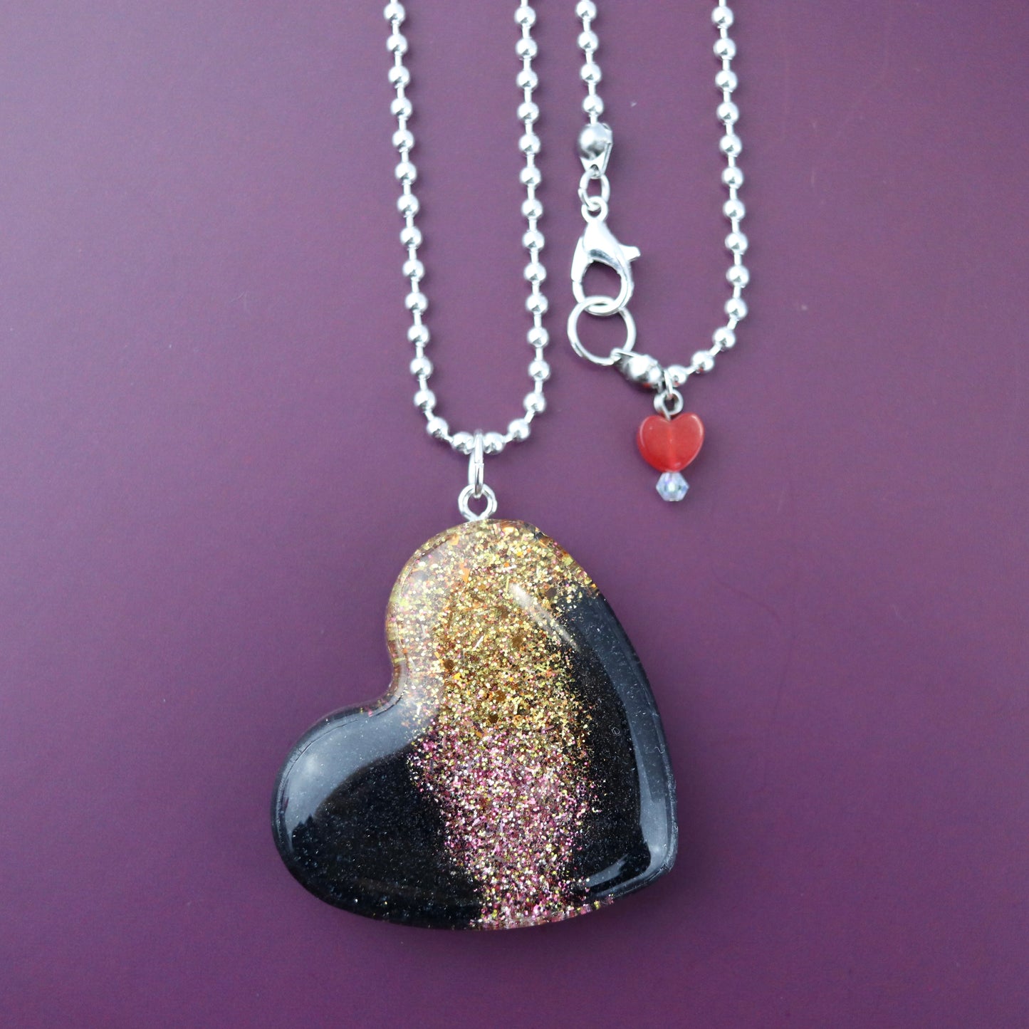 OG “Ocelot” Heart Necklace – with Silver Hardware NSH-1031