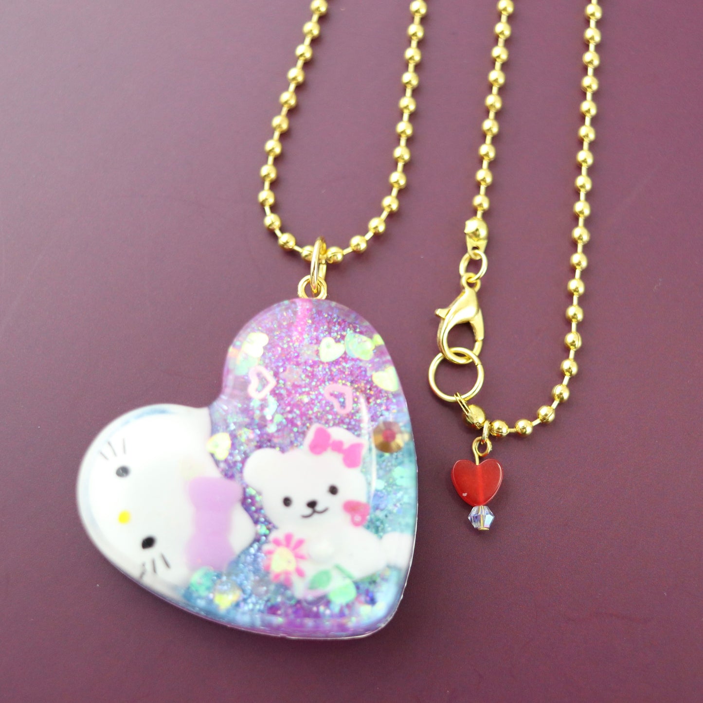 OG Heart “Starry Bear” Necklace – with Gold Hardware NGH-1018