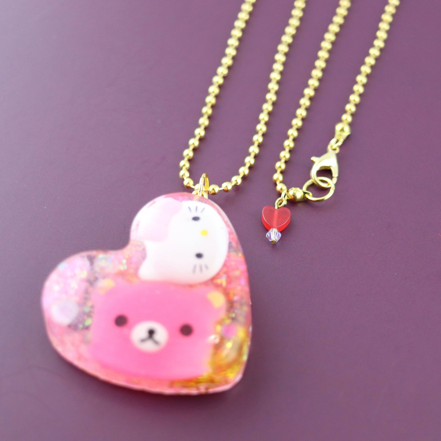 OG Heart “Bear-y Sweet” Necklace – with Gold Hardware NGH-1017