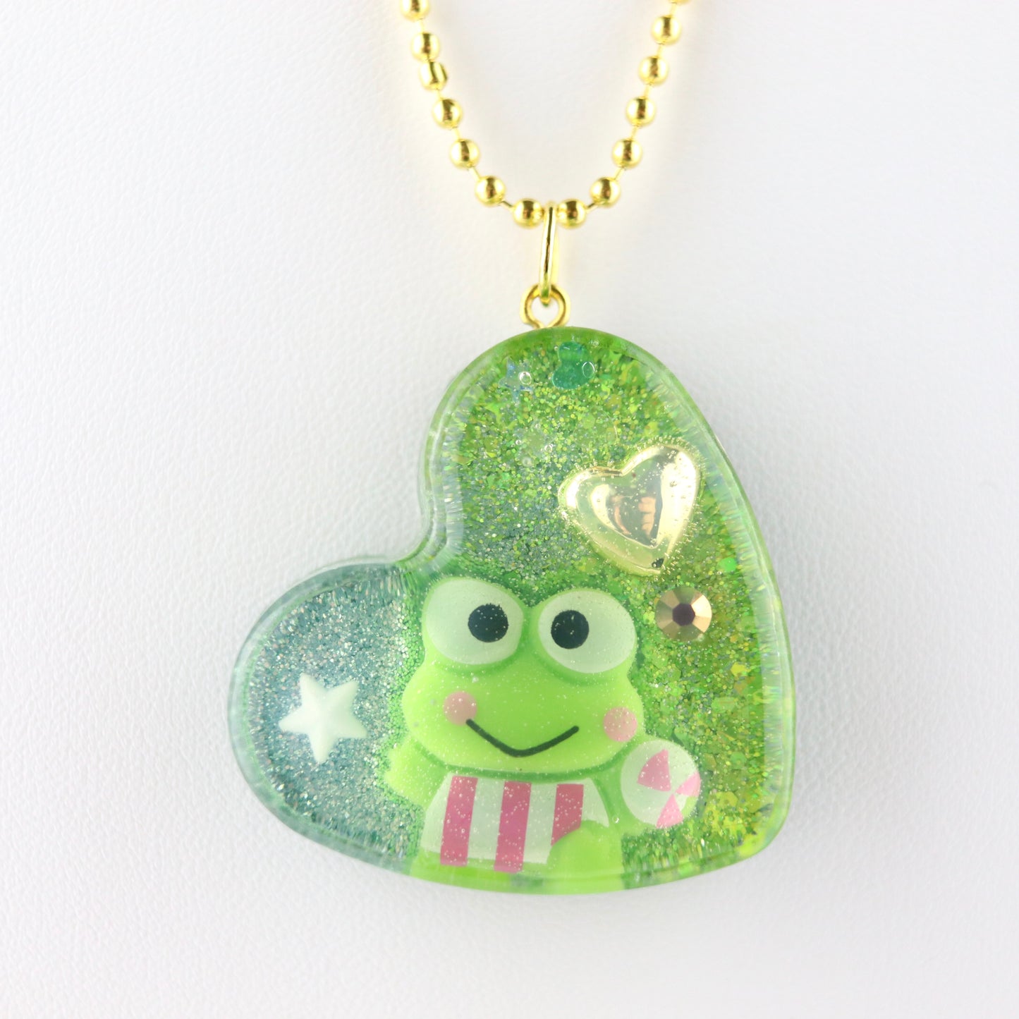 “Ribbiting” OG Heart Necklace – with Gold Hardware NGH-1001