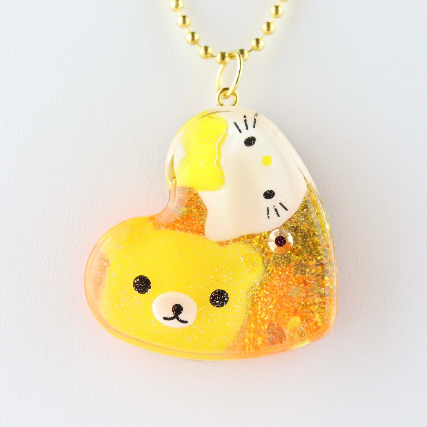 OG Heart “Honey Bear Charm" Necklace – with Gold Hardware NGH-1023