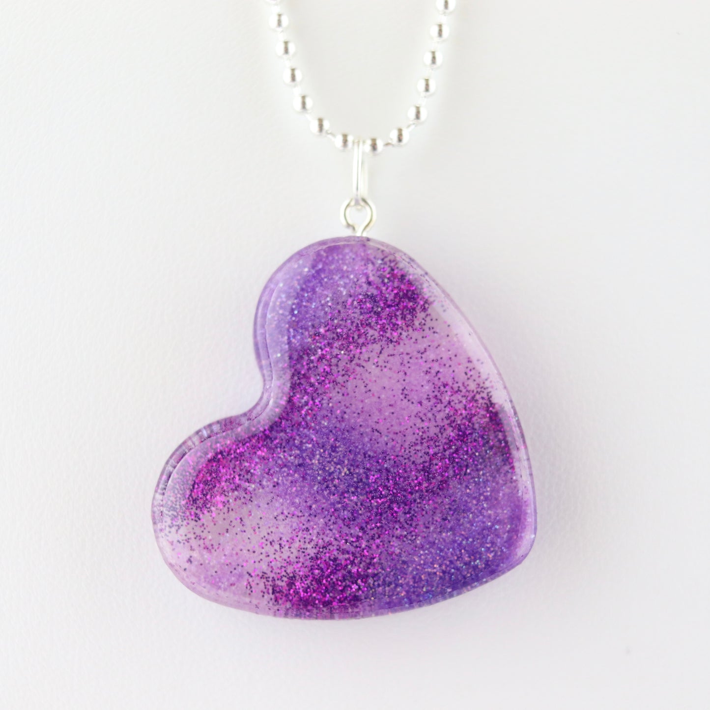 “Purple Haze” OG Heart Necklace – with Silver Hardware NSH-1034