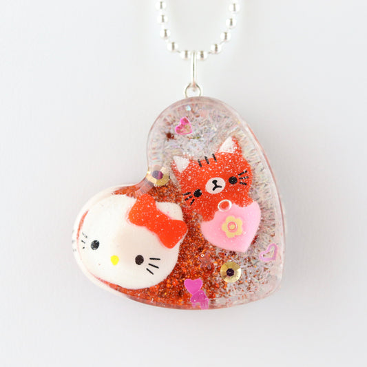 “Kawaii Rouge” OG Heart Necklace – with Silver Hardware NSH-1029