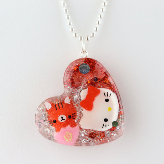 “Kawaii Rouge” OG Heart Necklace – with Silver Hardware NSH-1025