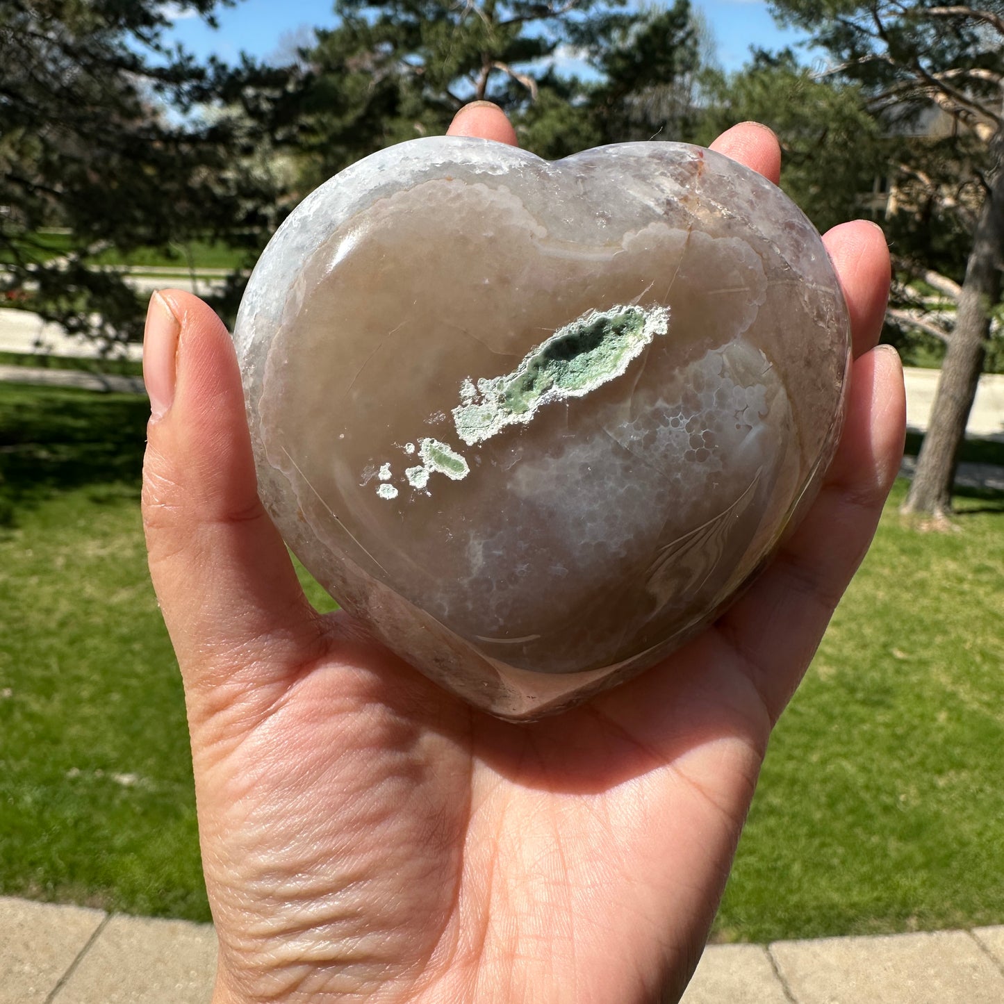 Rainbow Amethyst Heart Healing Crystal