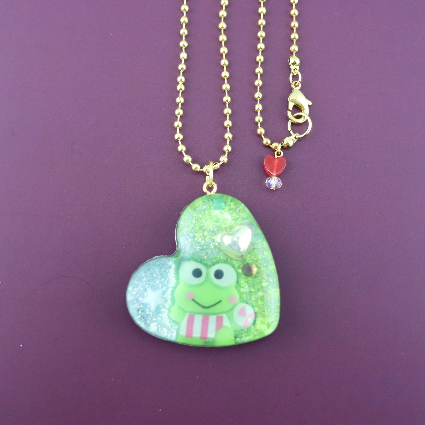 “Ribbiting” OG Heart Necklace – with Gold Hardware NGH-1001