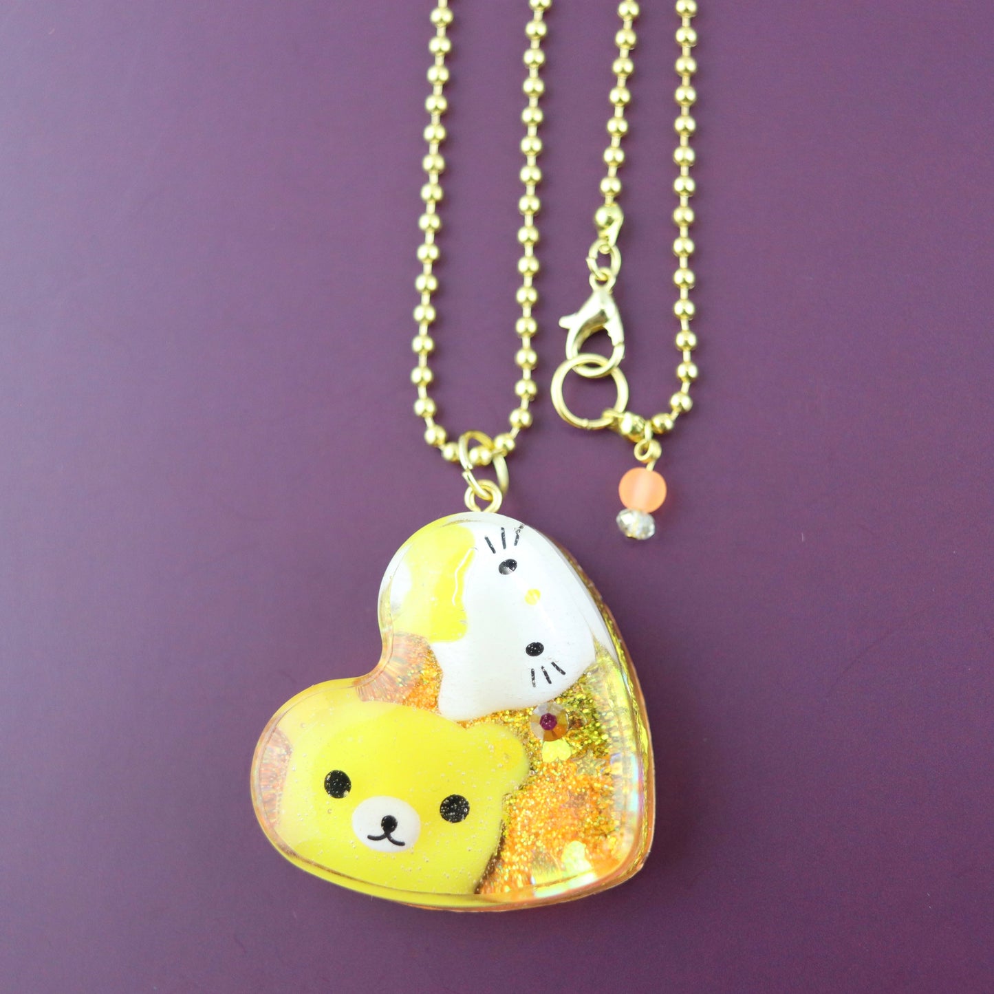 OG Heart “Honey Bear Charm" Necklace – with Gold Hardware NGH-1023